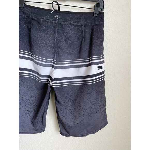 O'Neill Hyperfreak Mens Charcoal Board Shorts Outdoor Size 28 Polyester Preowned - Picture 8 of 12